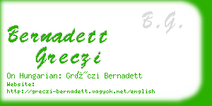 bernadett greczi business card